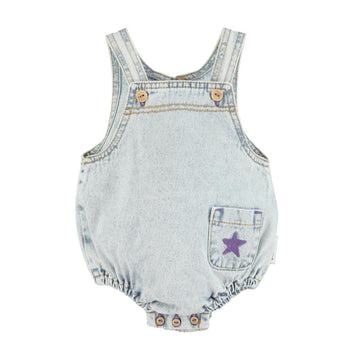 Romper - washed blue denim